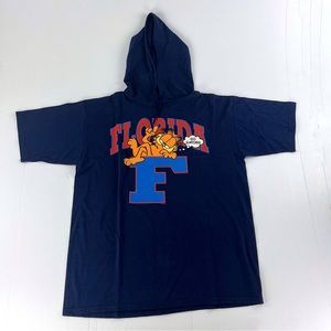 Vintage Garment Graphics Garfield Florida Gators Hooded Hoodie T Shirt Top